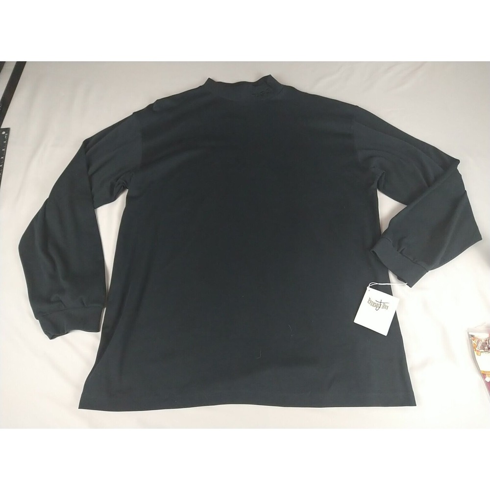 Eversole Run Turtleneck Pullover Men XL Black Stretch Cotton Long Sleeve Stretch